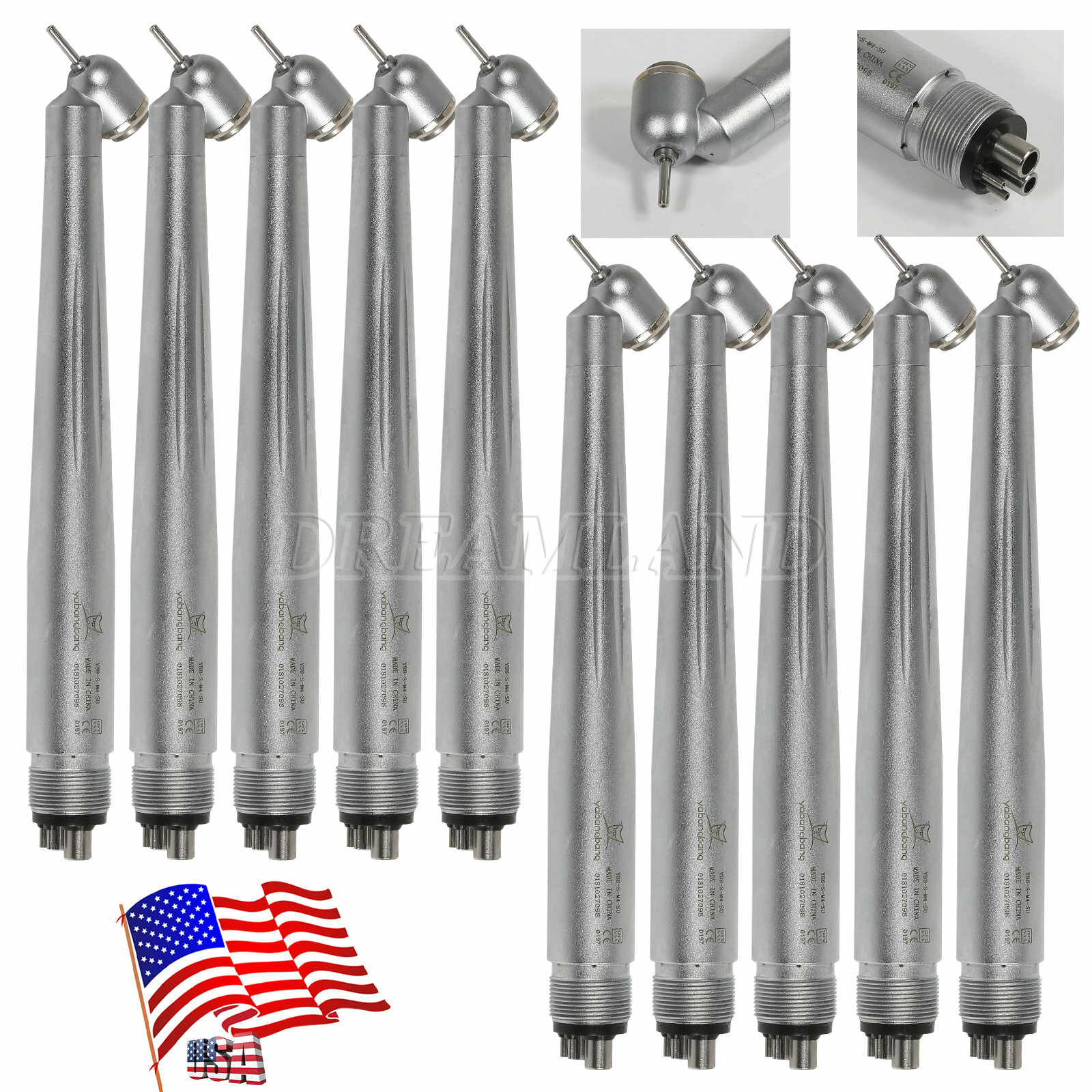 10 x NSK PANA Type Dental 45 Degree Surgical High Speed Handpiece Turbine 4H X’s