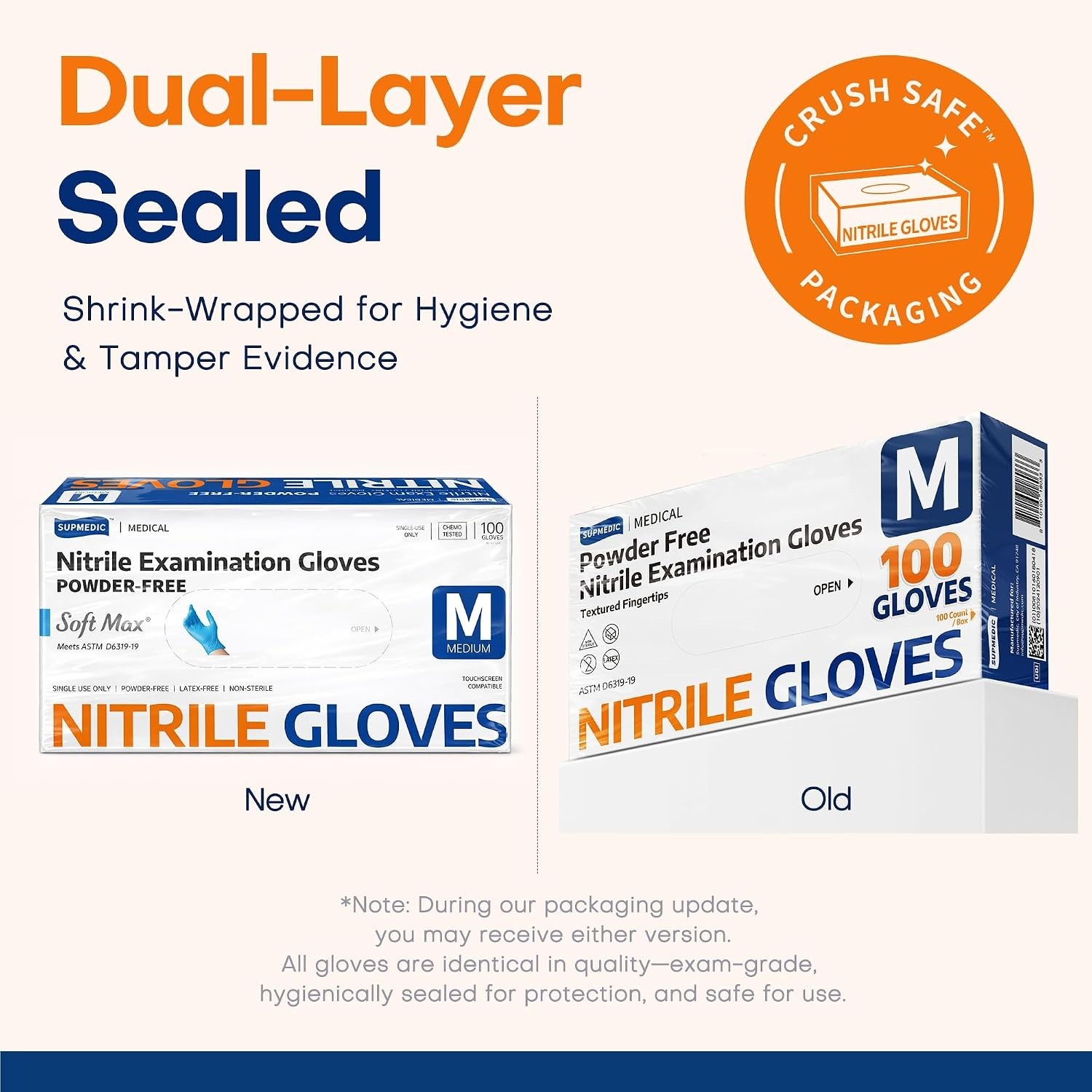 100 Pack Disposable Nitrile Gloves – Ideal for Medical and Food Handling