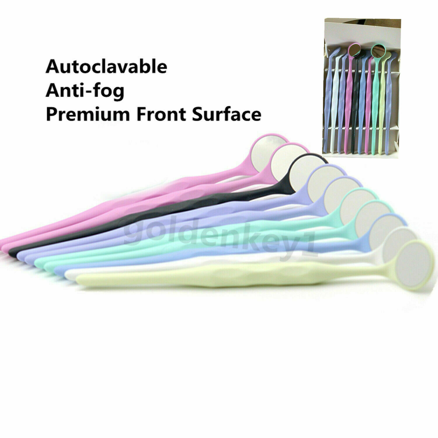 1Box(10pcs)Dental Mouth Mirrors Reflector Double Sides Teeth Hygiene Instruments