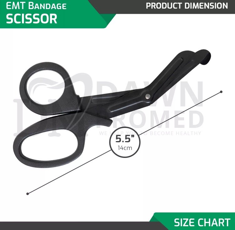 Paramedic EMT Trauma Shears Nurse Scissors First Aid 7.25″ Full Tactical Black