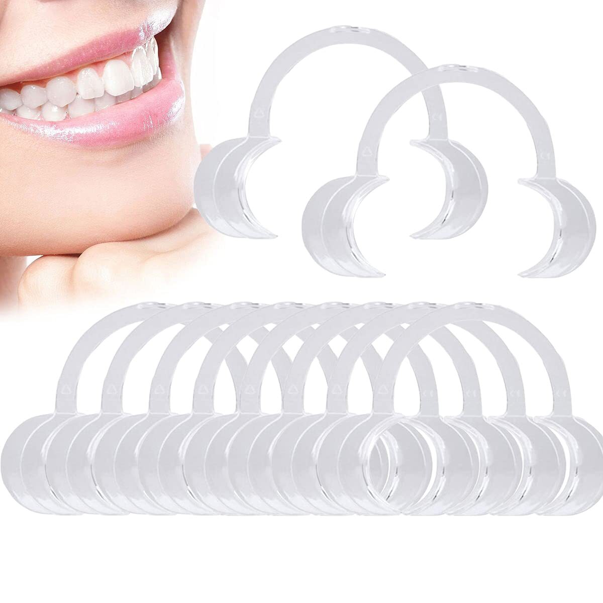 15pcs (5L+5M+5S) Dental Mouth Opener Cheek Retractor C-Shape Family Game