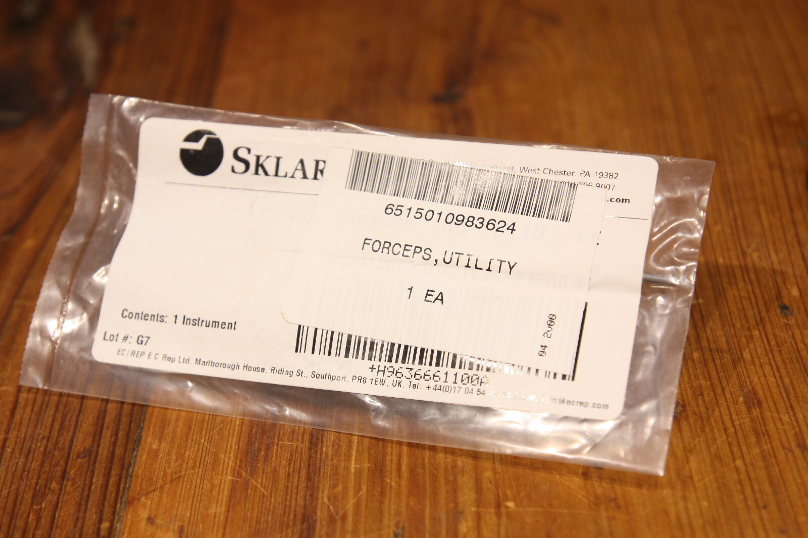 NEW Sklar Mcullouch Utility Forceps Serrated 4″ REF 66-6110