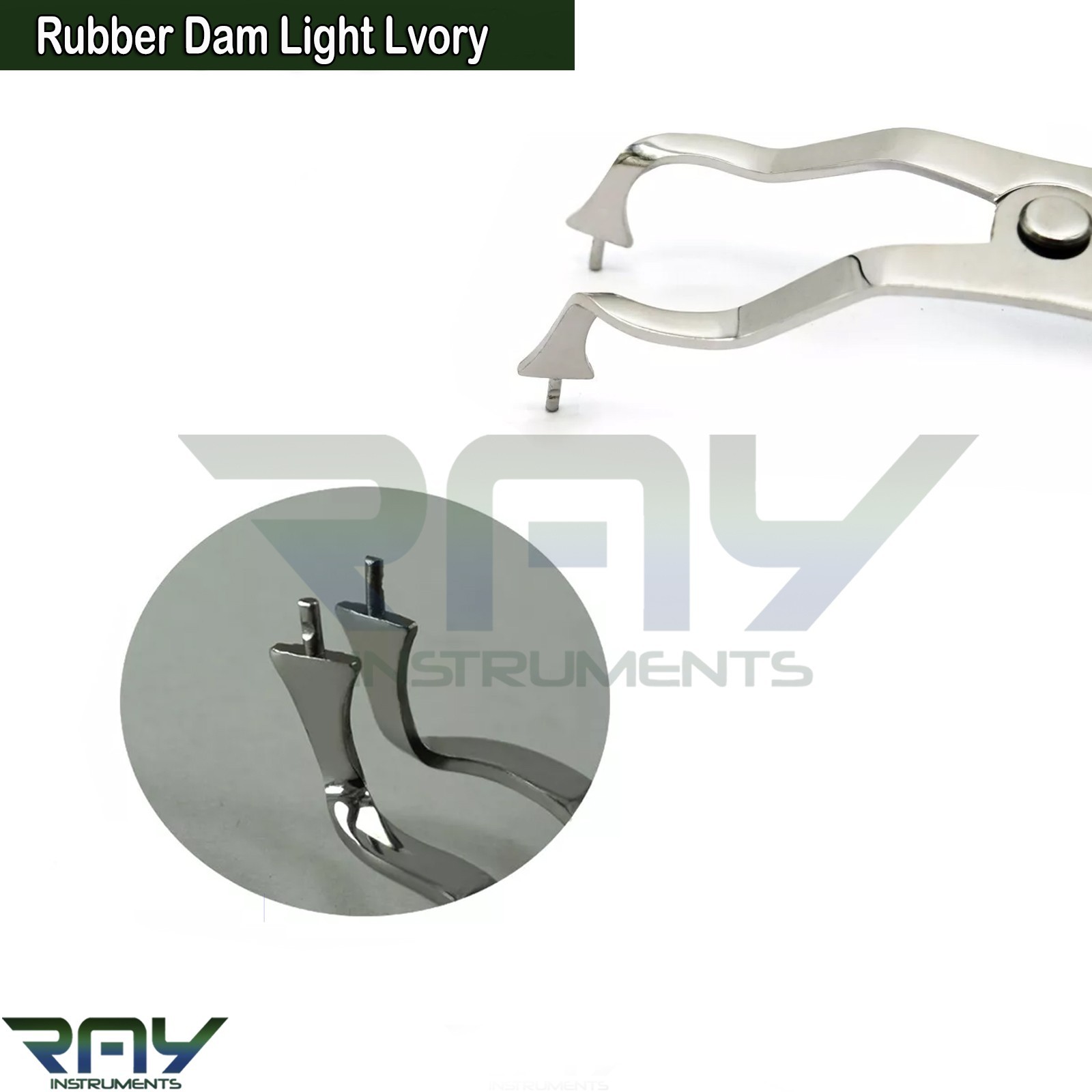 Dental Endodontic Rubber Dam Light Ivory Clamps Forceps Restorative Instruments
