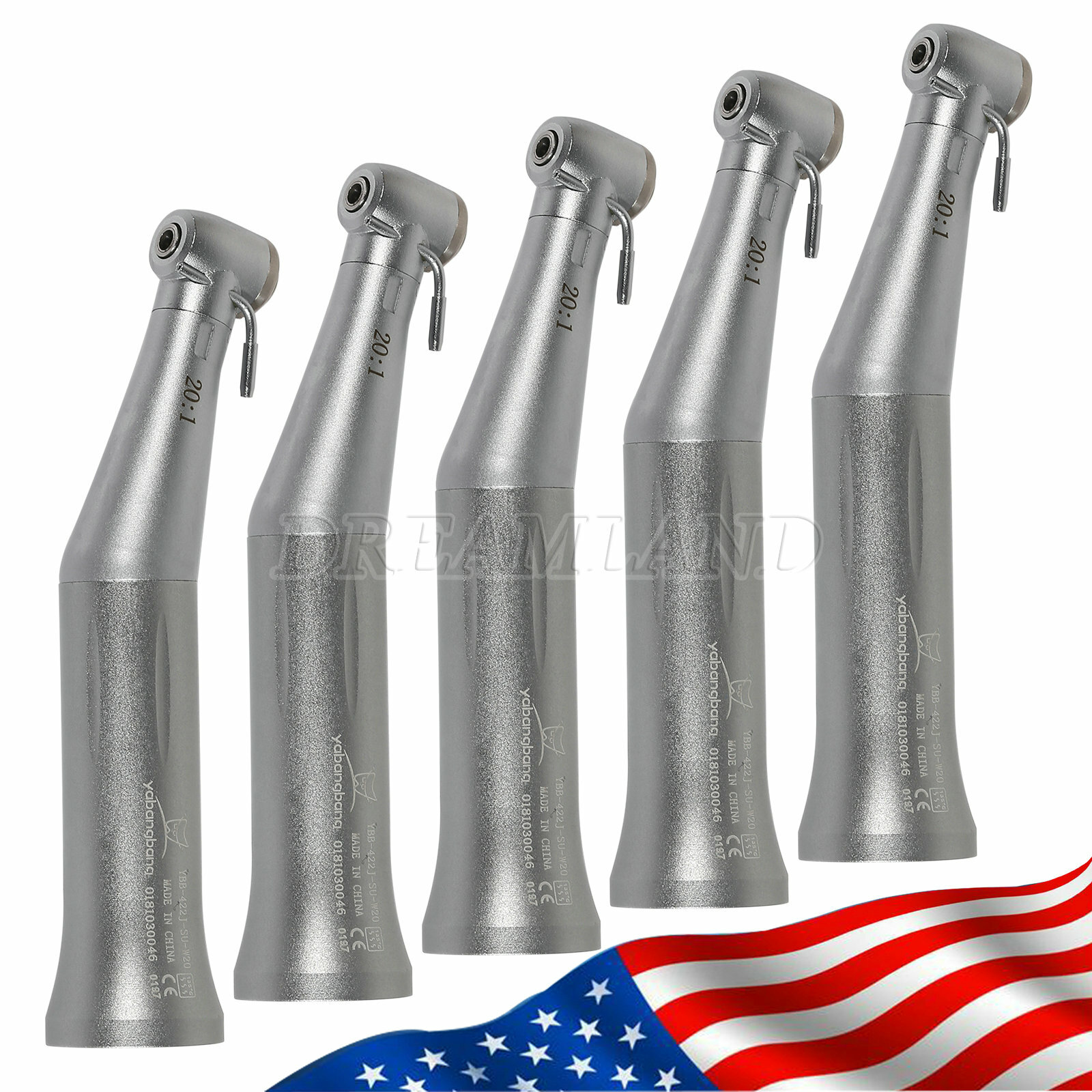 1-5 20:1 Dental Push Low Speed Handpiece Contra Angle for NSK SG20 NY