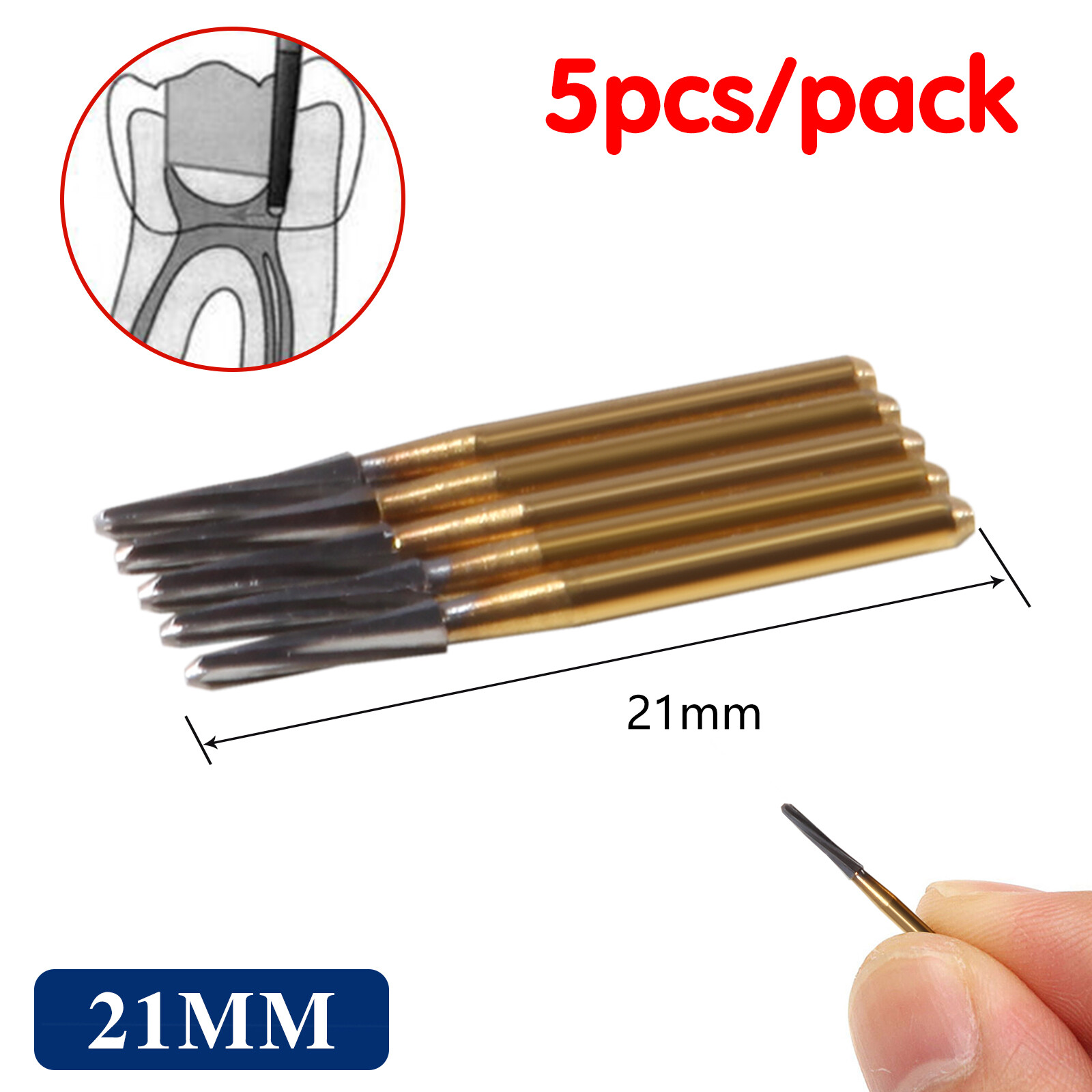 Dental Lab Drill Carbide Tungsten Steel Finishing FG ENDO-Z Burs 21/23/25/28MM