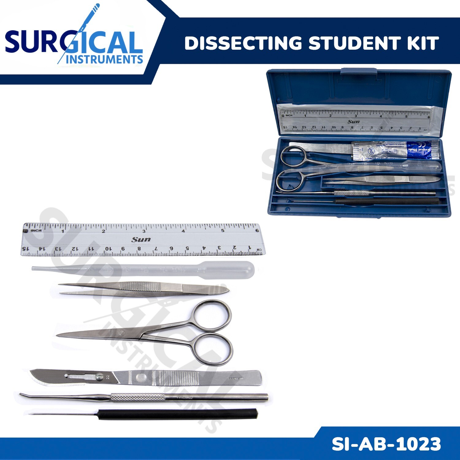 7 Pcs Biology Student Dissecting Instrument tool Kit Medical Set SI-KIT-1023