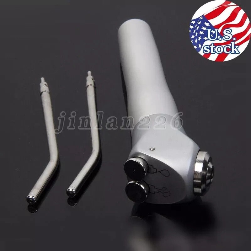 Dental Air Water Spray Triple Syringe 3 Three Way Handpiece With 2 Nozzles Tips