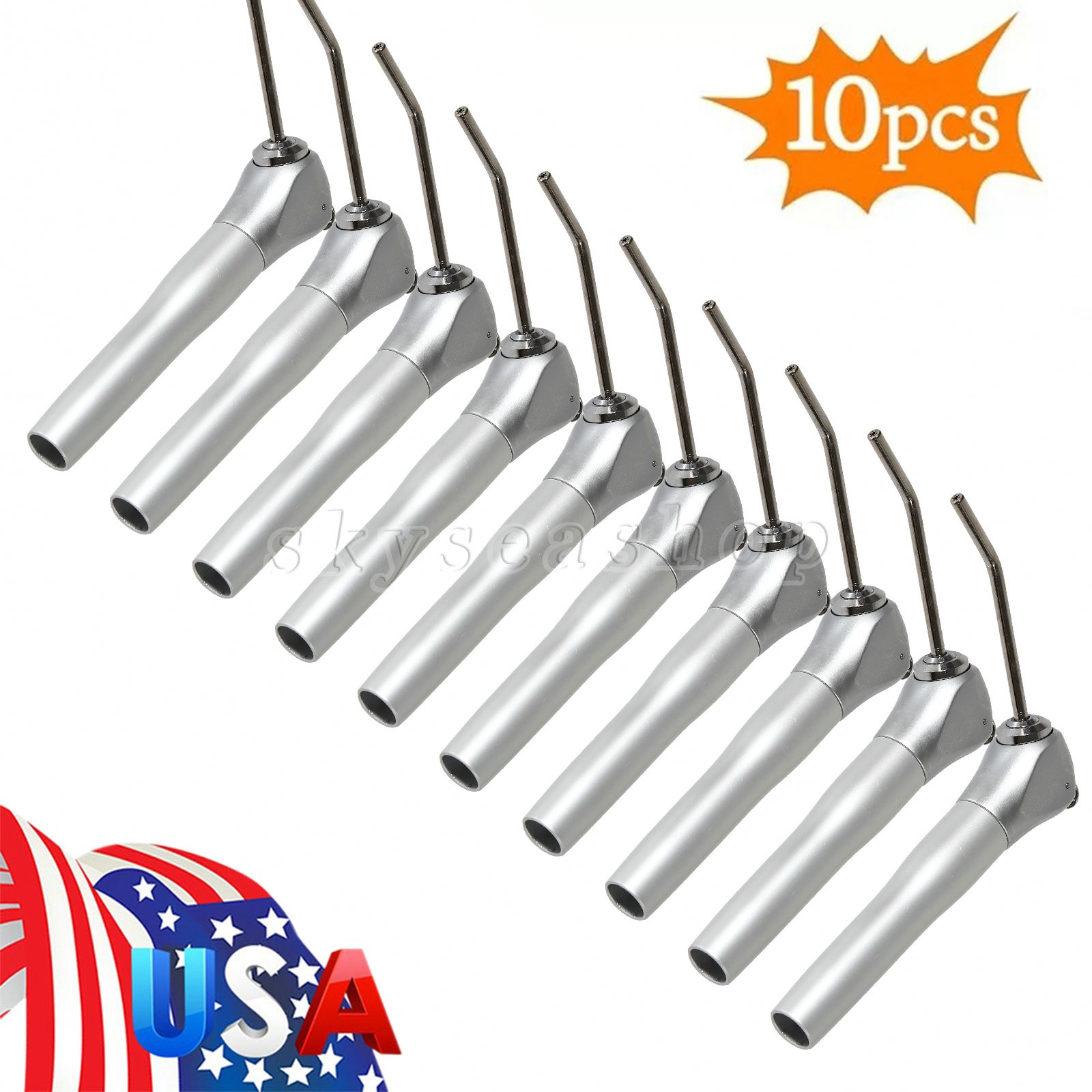 10X Dental Air Water Spray Triple Syringe 3 Way Handpiece w/ Nozzles/Tips/Tubes