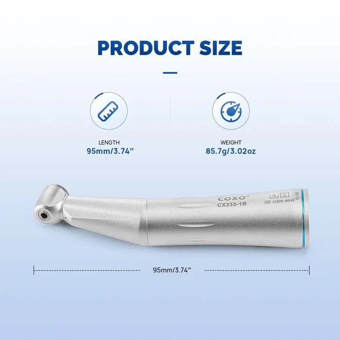 COXO Dental Low Speed Contra Angle Straight Handpiece Inner Water Air Motor 2/4H