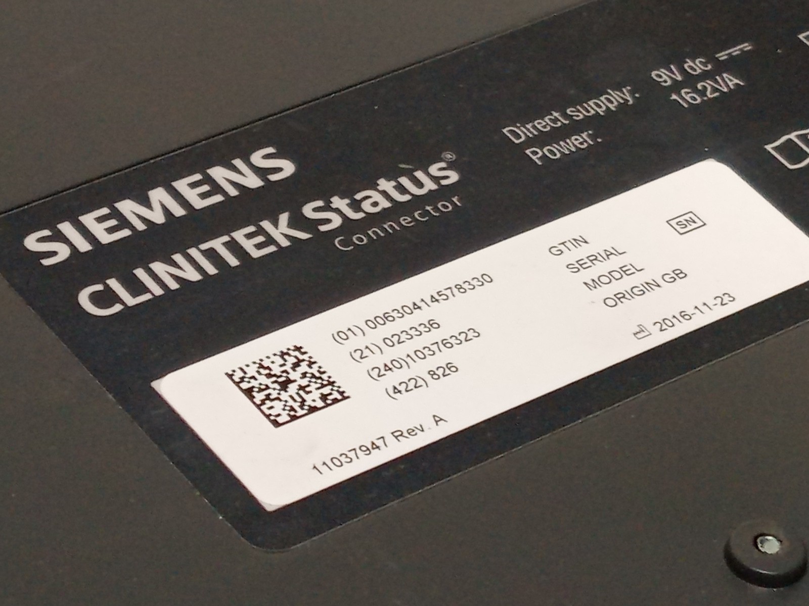 Siemens 10376323 Clinitek Status Connector Urine Analyzer Base Unit, Single Item