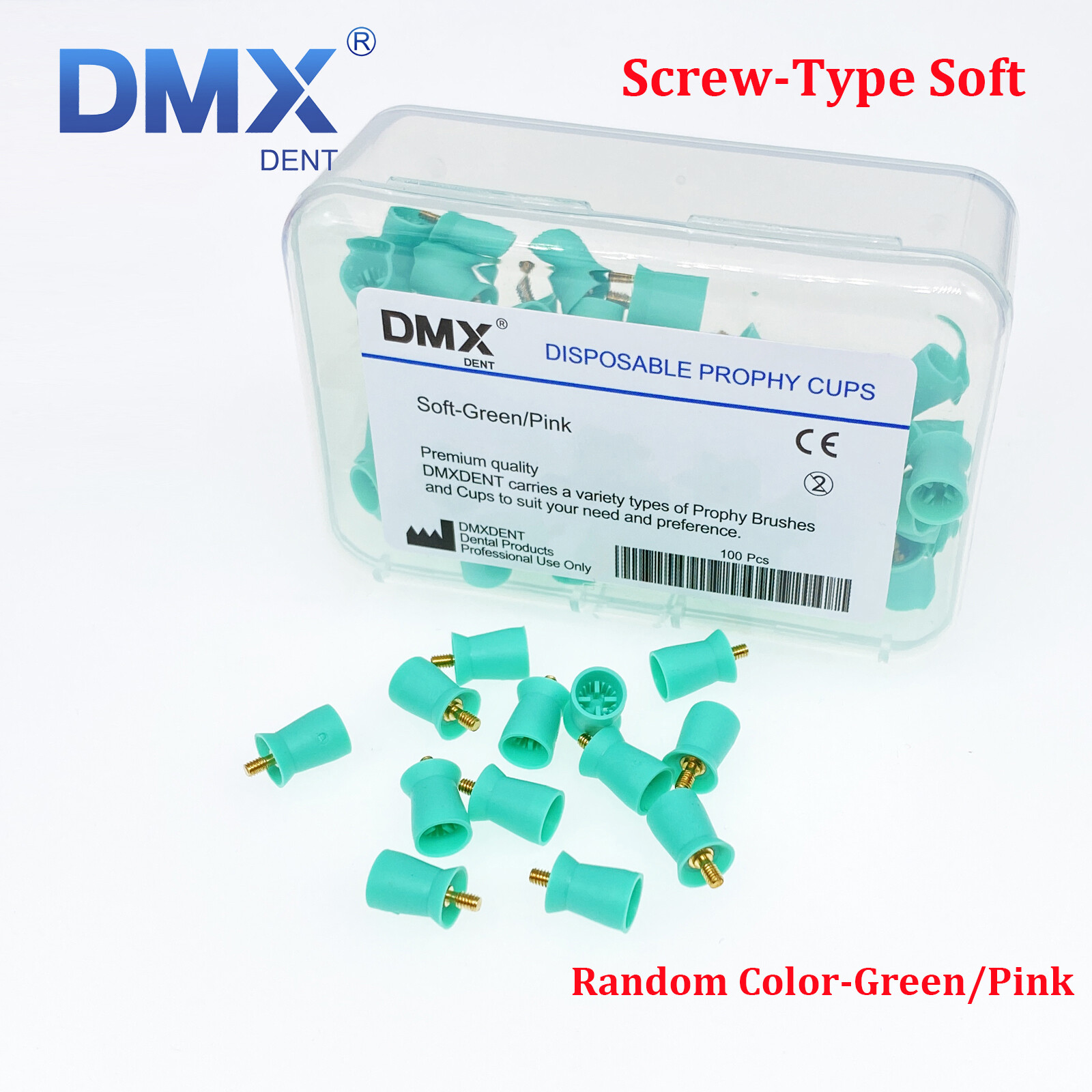 Dental Prophy Prophylaxis Polishing Rubber Cups Webbed Screw-in Snap on Latch