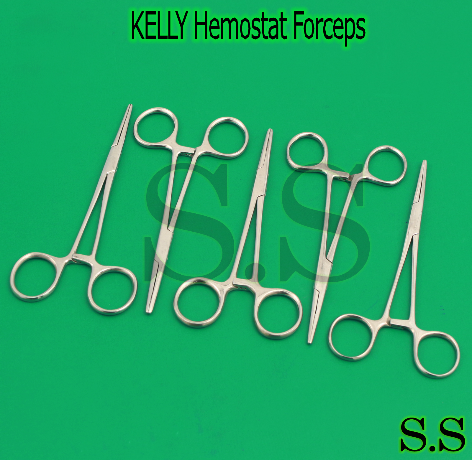 NEW 5 Each KELLY Hemostat Forceps 5.5in ( Straight )