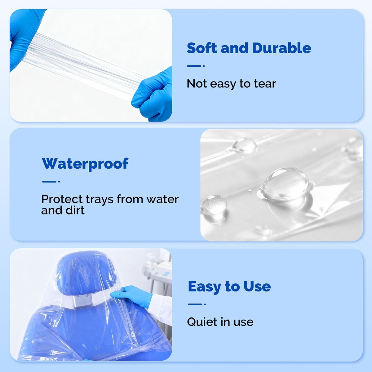 Dental Unit Chair Sleeves Cover Half Disposable Protective Soft Durable M&L