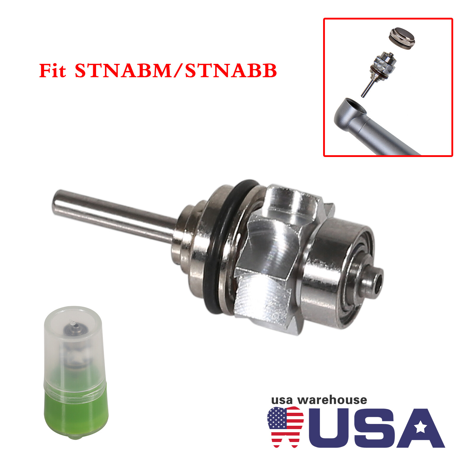 Dental Cartridge Turbine Rotor for 2/4H SANDENT High Speed Handpiece STNABT