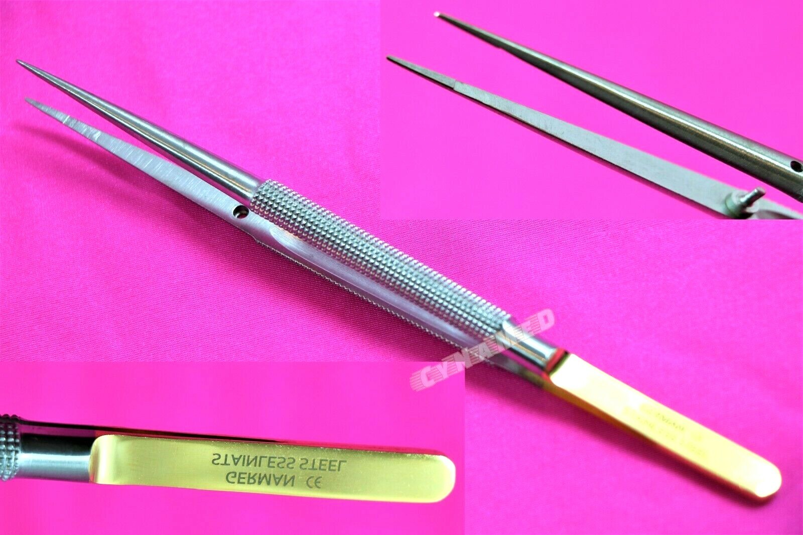 GERMAN CASTROVIEJO MICRO MINOR SURGERY SUTURE TYING SURGICAL FORCEPS STRIAGHT 6″