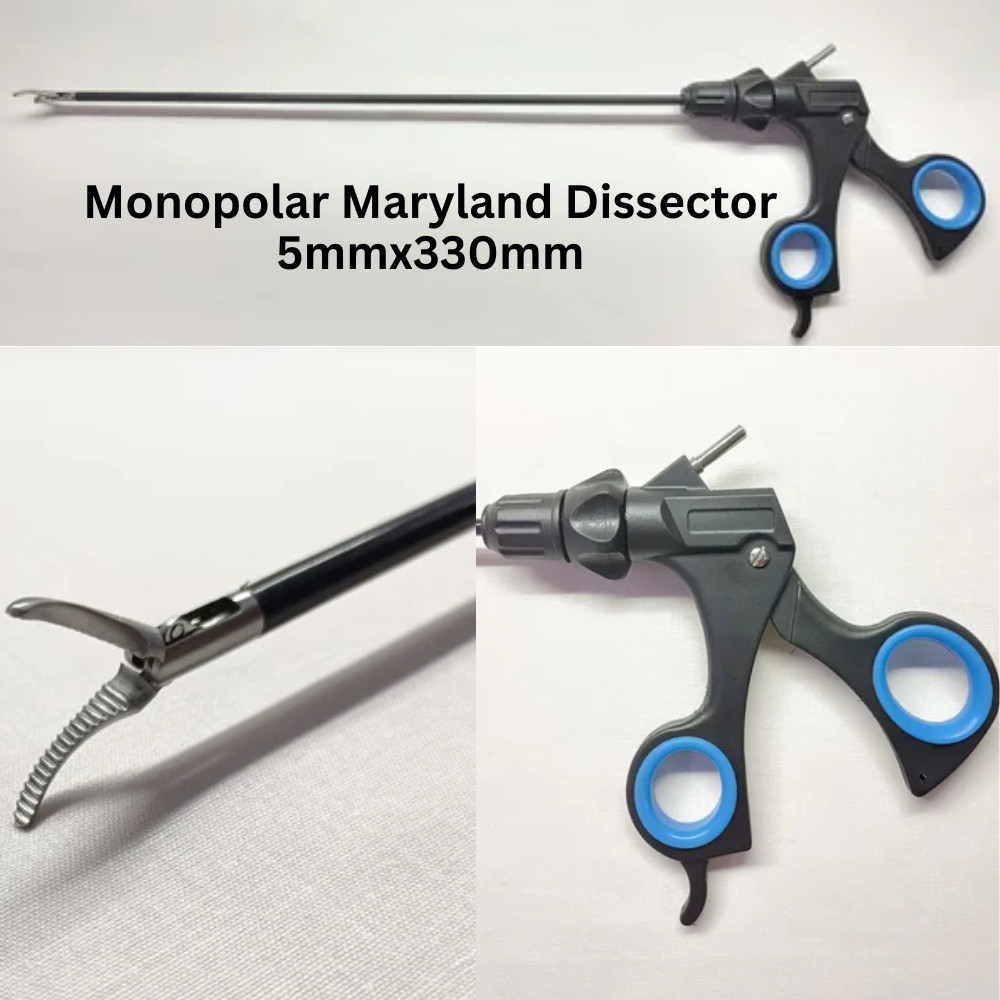 2PCS Laparoscopic Maryland Dissector Monopolar 5mmx330mm Reusable Instrument CE