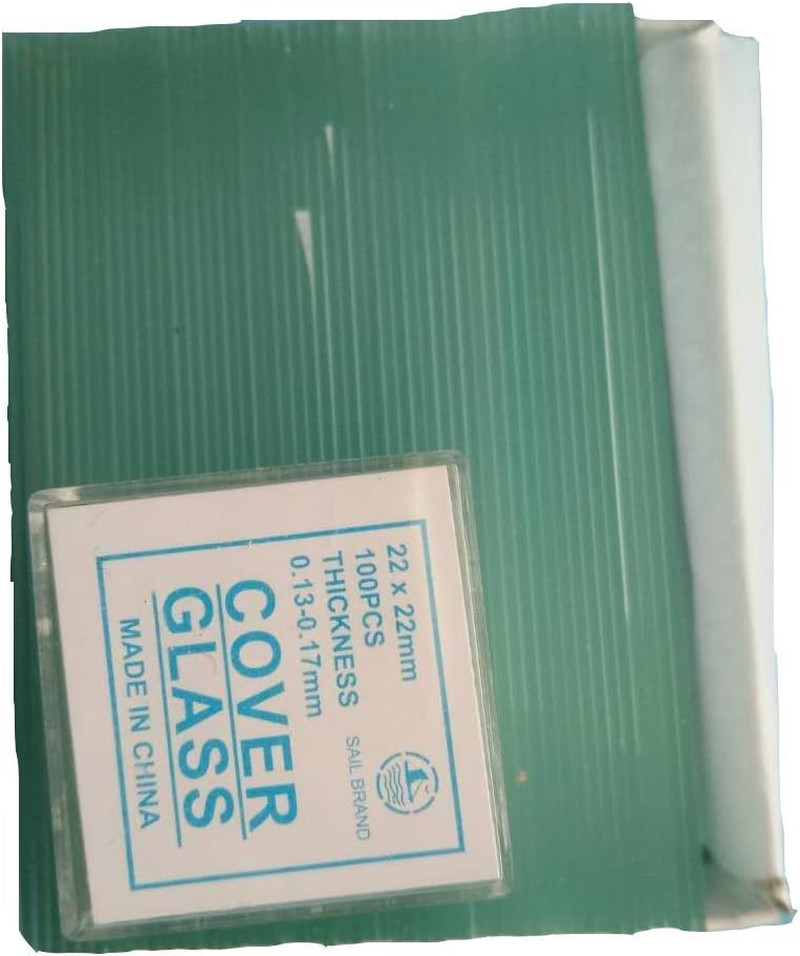 50PCS Blank Microscope Slides and 100PCS Square Cover Glass (22Mmx22Mm) Coversl