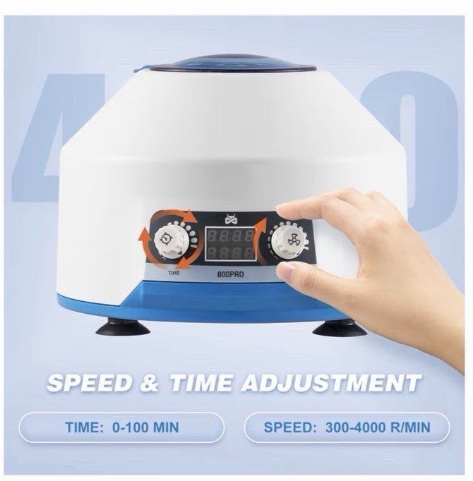 800PRO Low Speed Lab Centrifuge 300-4000RPM 15mL x6 Tubes, 110V w 0-100min timer