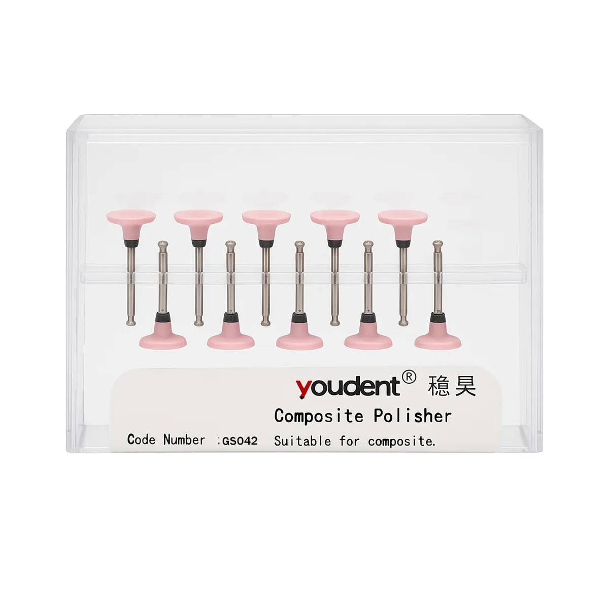 Youdent Composite Polishing Kit Pink R A Delivers smooth, high-gloss finish