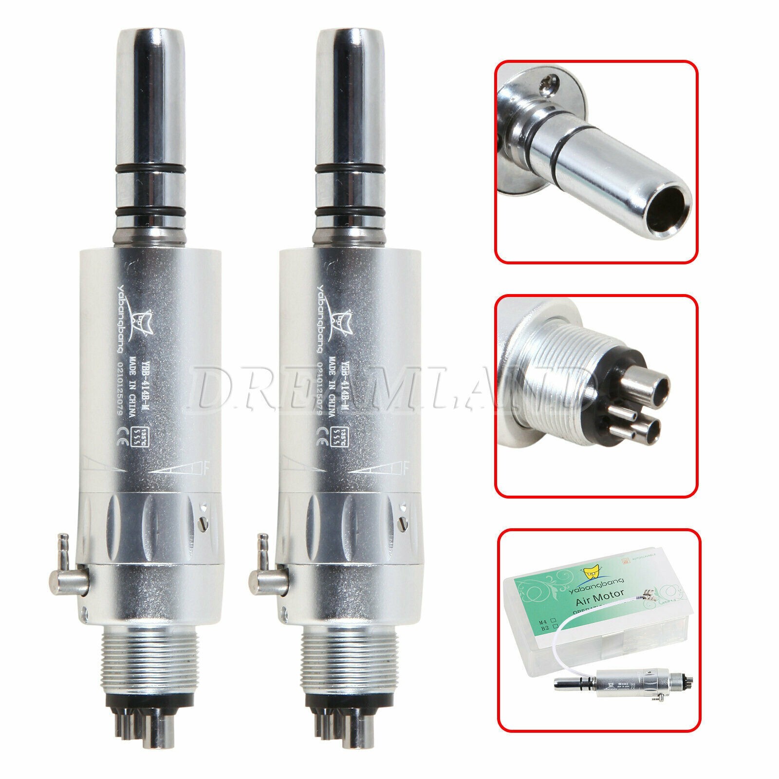 2xDental NSK Style Slow Low Speed Air Motor Handpiece 4 Holes EP4 yabangbang USA
