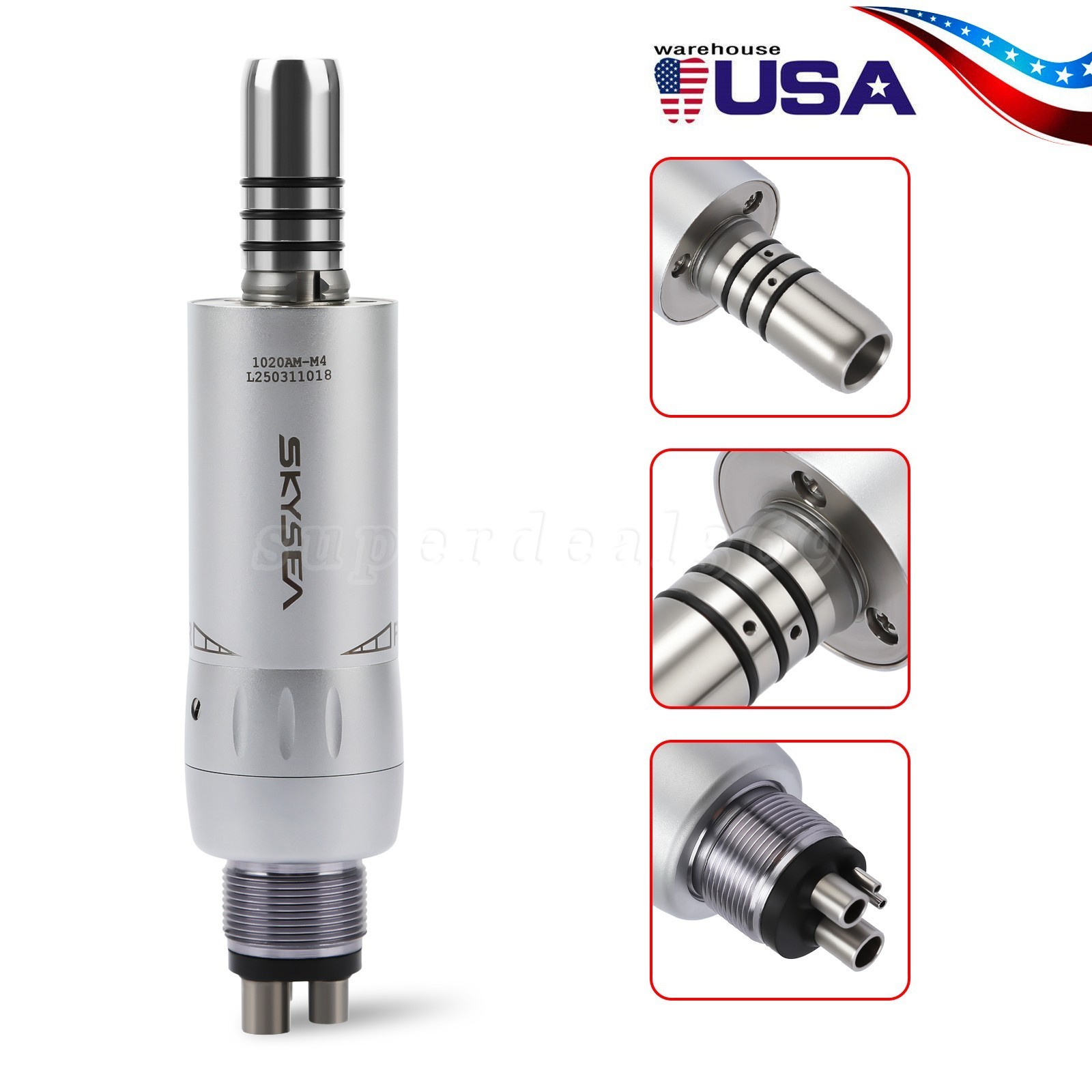 1-10 PCS SKYSEA Dental Inner Water E-Type Air Motor 4 Hole Handpiece Low Speed