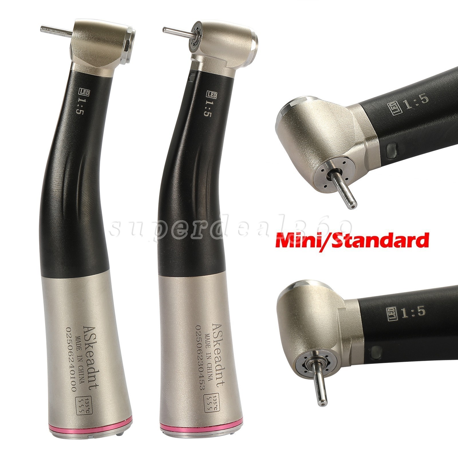 Dental 1:5 Fiber Optic LED Contra Angle Electric Handpiece Fit KaV NSK COXO