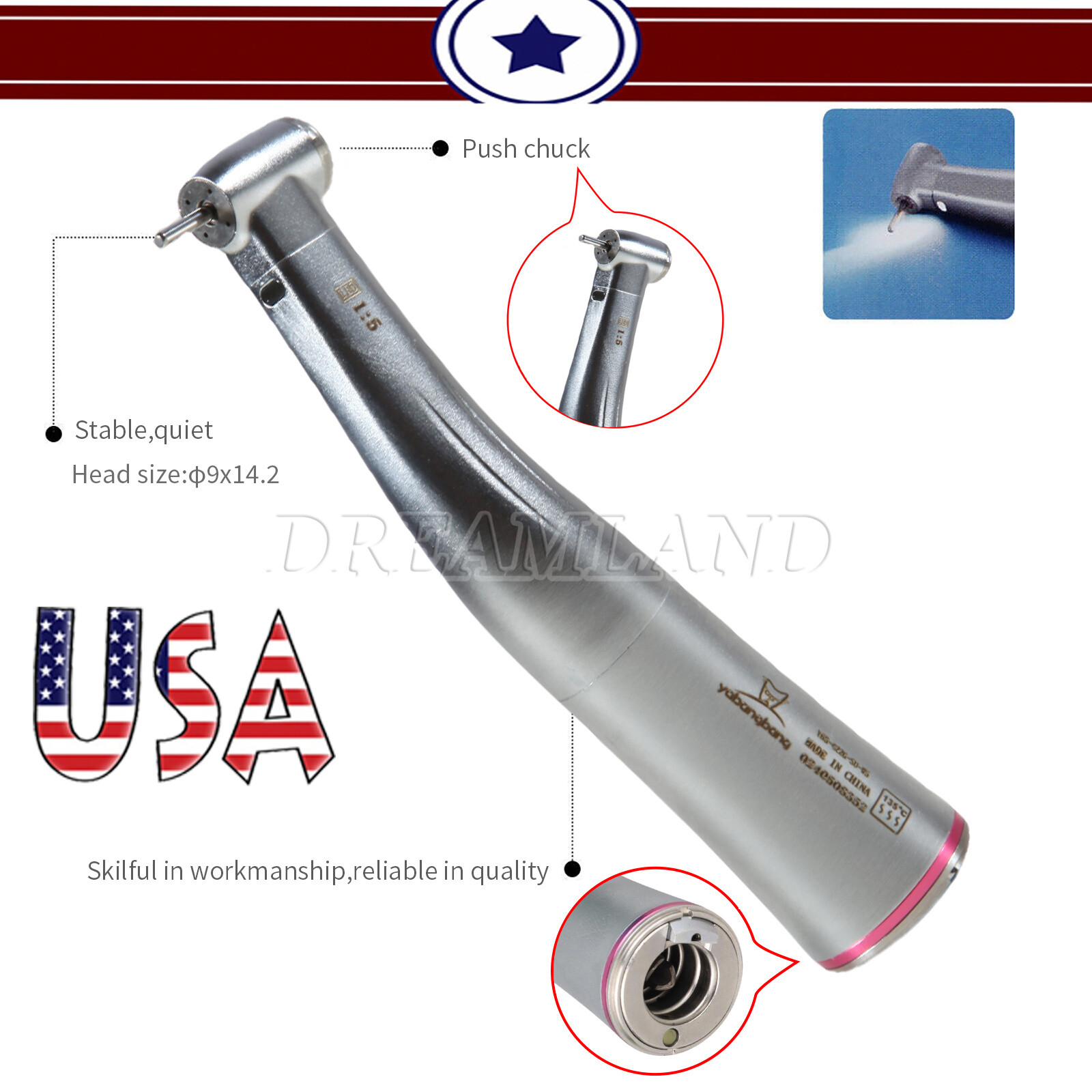 Yabangbang Mini Head dental 1:5 High Speed Electric Handpiece
