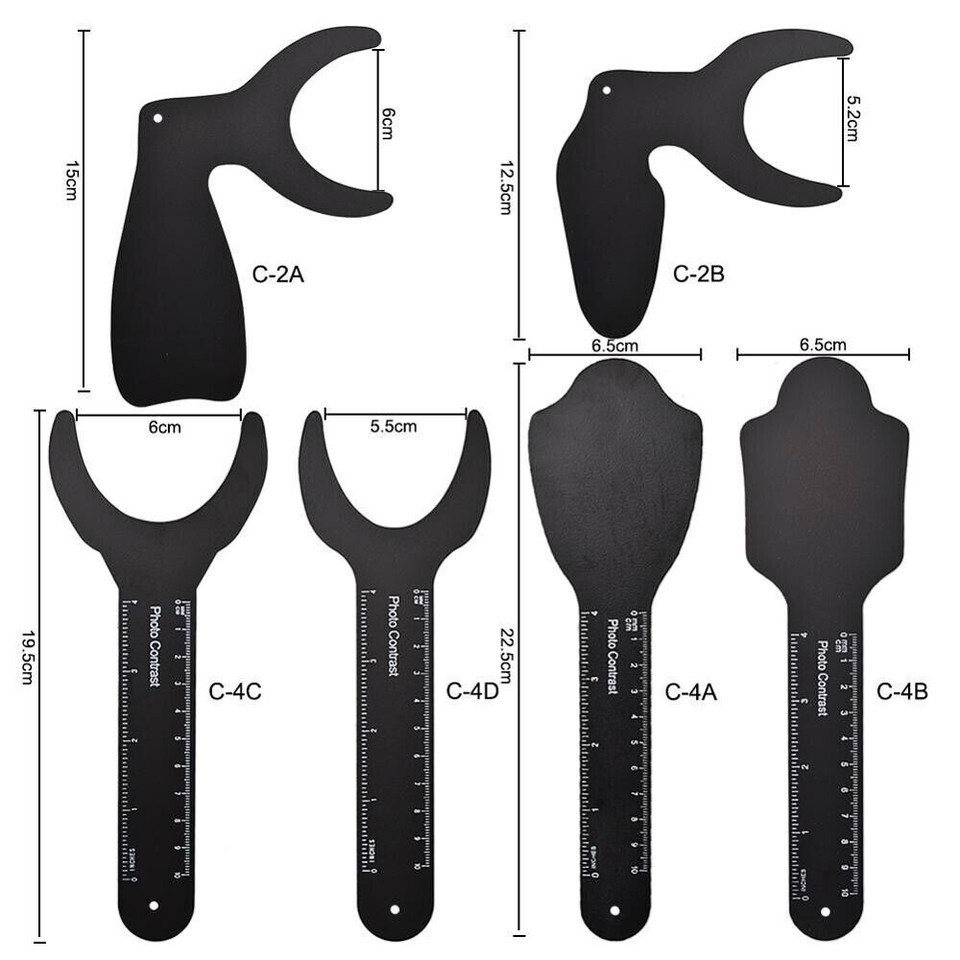 6Pcs Dental Black Background Board Photography Contraster Photo Contrast Set/Kit