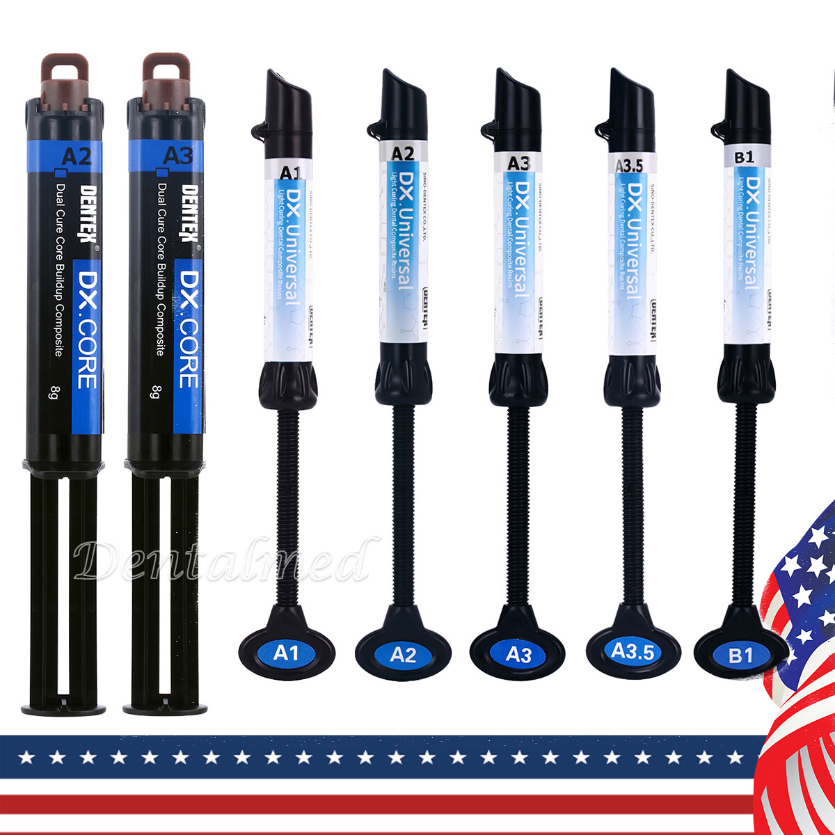 Dental A1 A2 A3 A3.5 B1 Light Cure Composite Resin /Dual Cure Flowable A2 A3