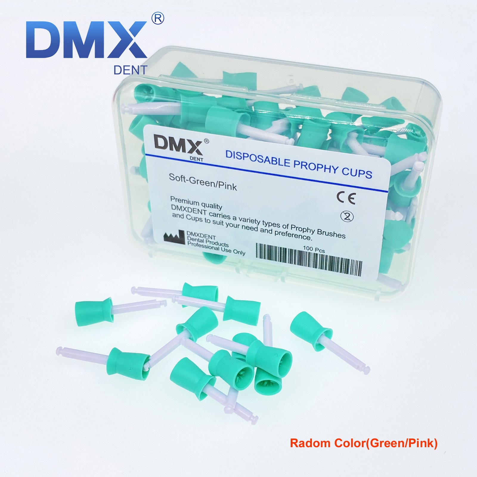 100Pcs Dental Polishing Cups Prophy Cup Rubber Latch Type DMXDENT
