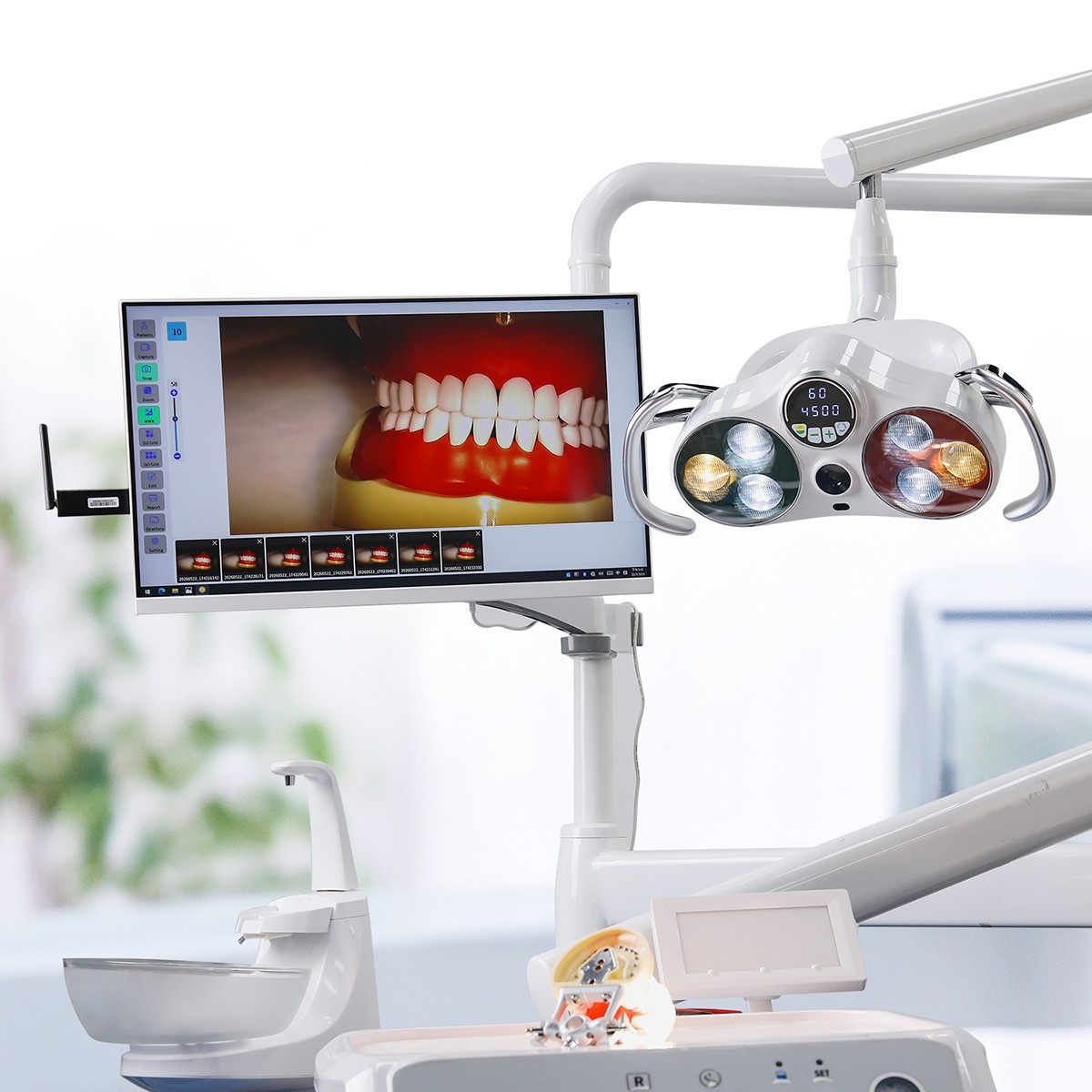 Dental LED Operation Light Sensor Lamp w/ Camera & Monitor for Dental Chair Unit