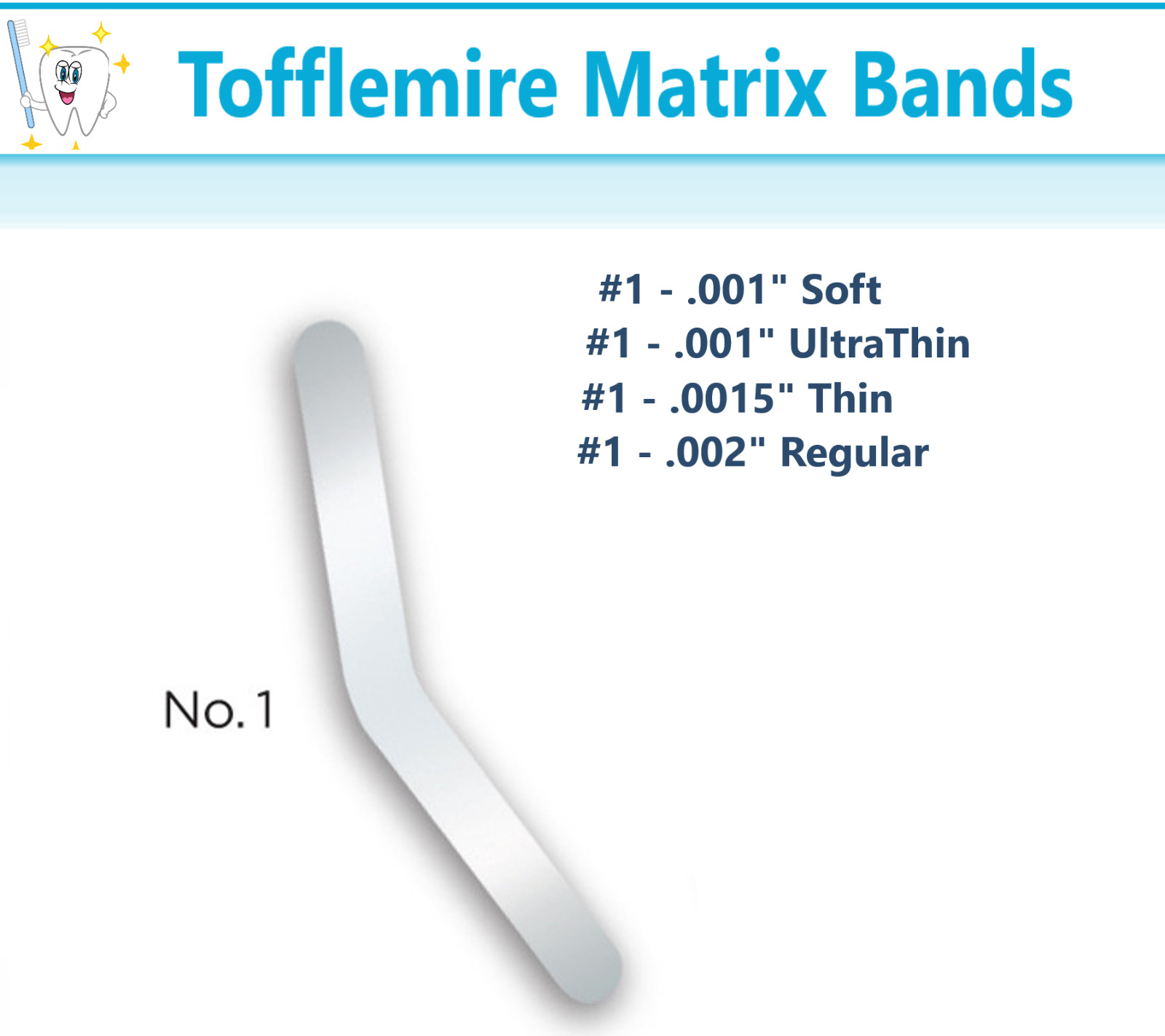 Dental Universal Matrix Bands Tofflemire Matrix Retainer Stainless Steel Bands