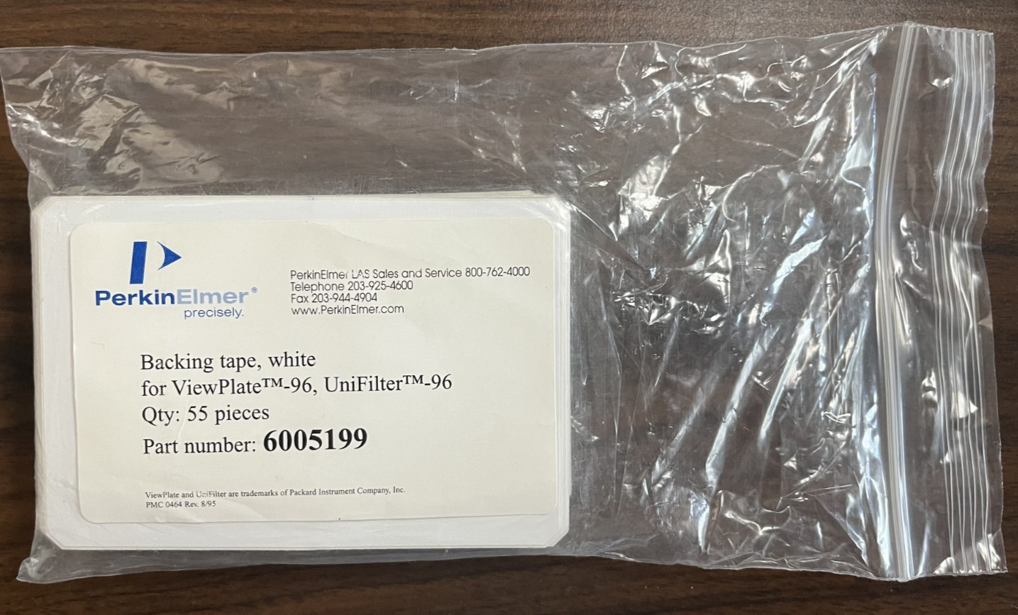 PerkinElmer@ Backing Tape 6005199, QTY 55 For Viewplate-96 UniFilter-96
