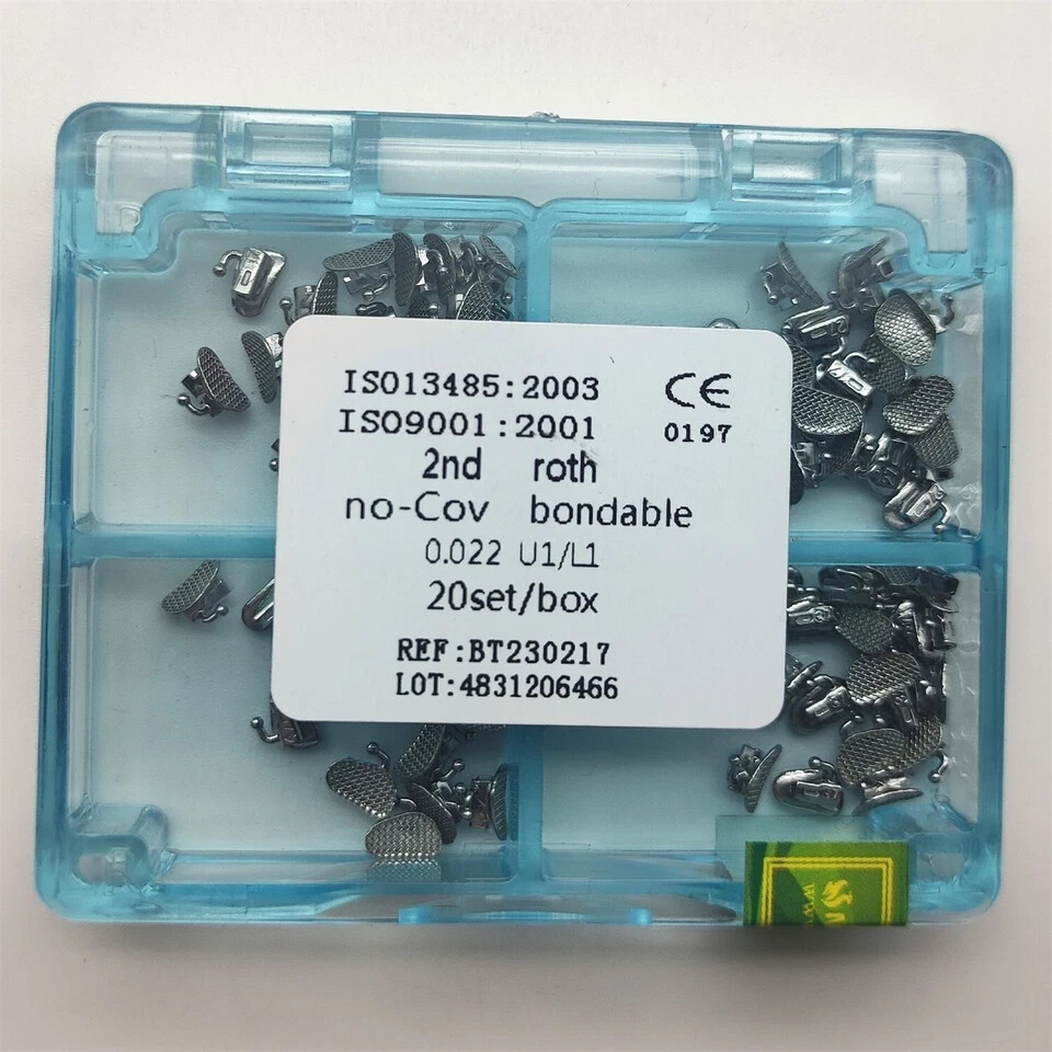 20Sets Dental Orthodontic Buccal Tube 2nd Roth 022 U1/L1 Molar Bondable no-Cov