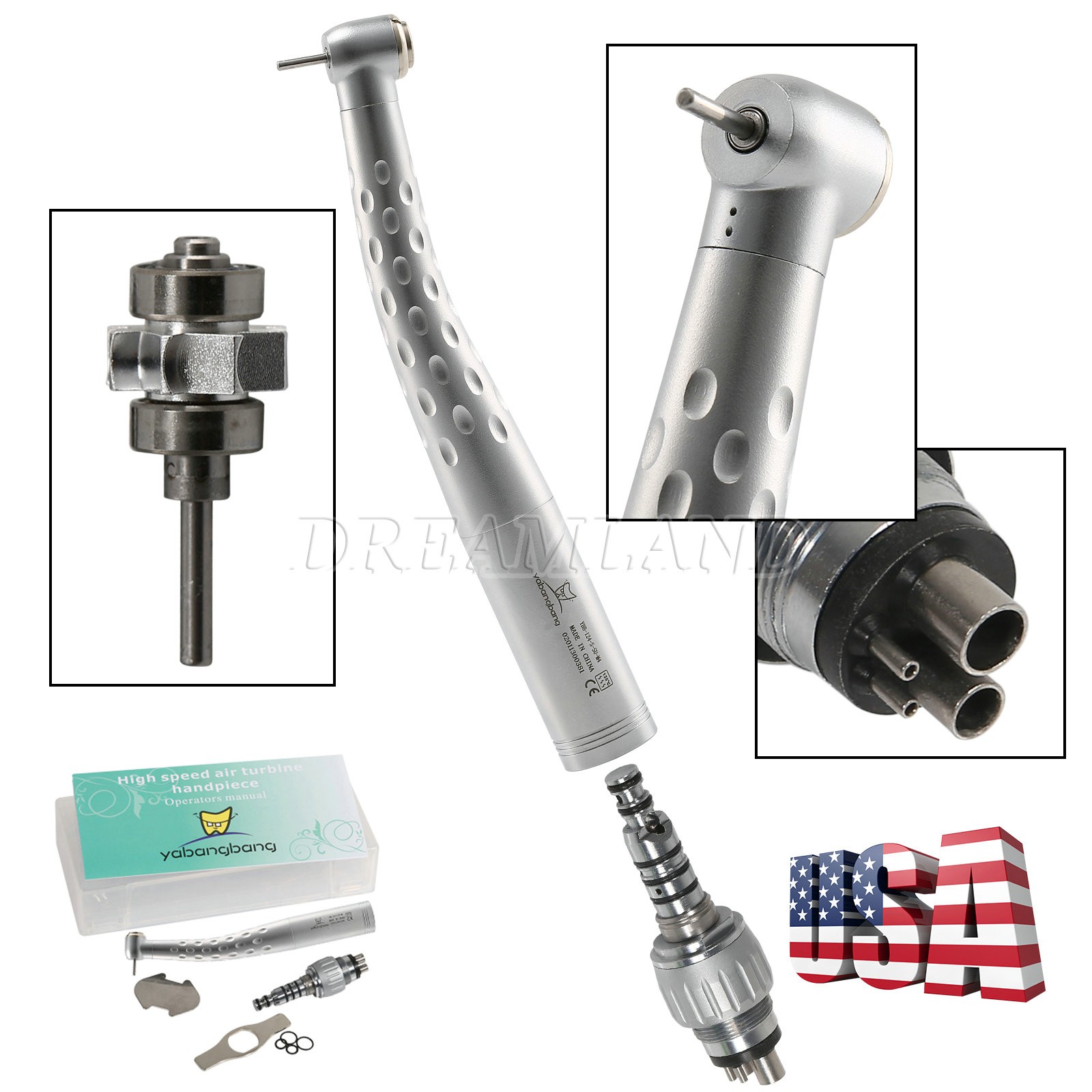 Turbine Dental High Speed Handpiece / with 4Hole Swivel Coupler For KAV GB4