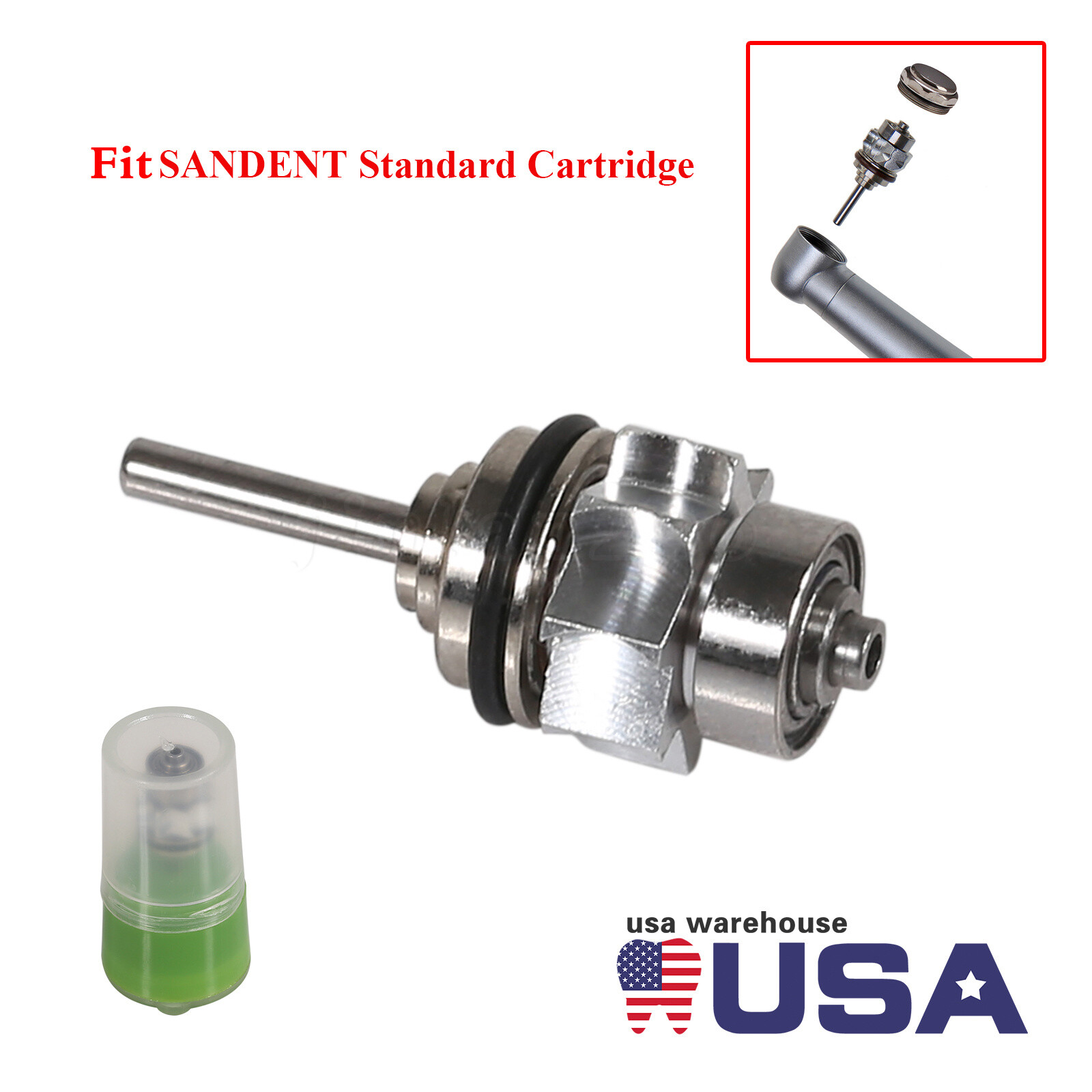 SANDENT Dental High Speed Standard Handpiece 4 Holes for NSK Pana / Cartridge