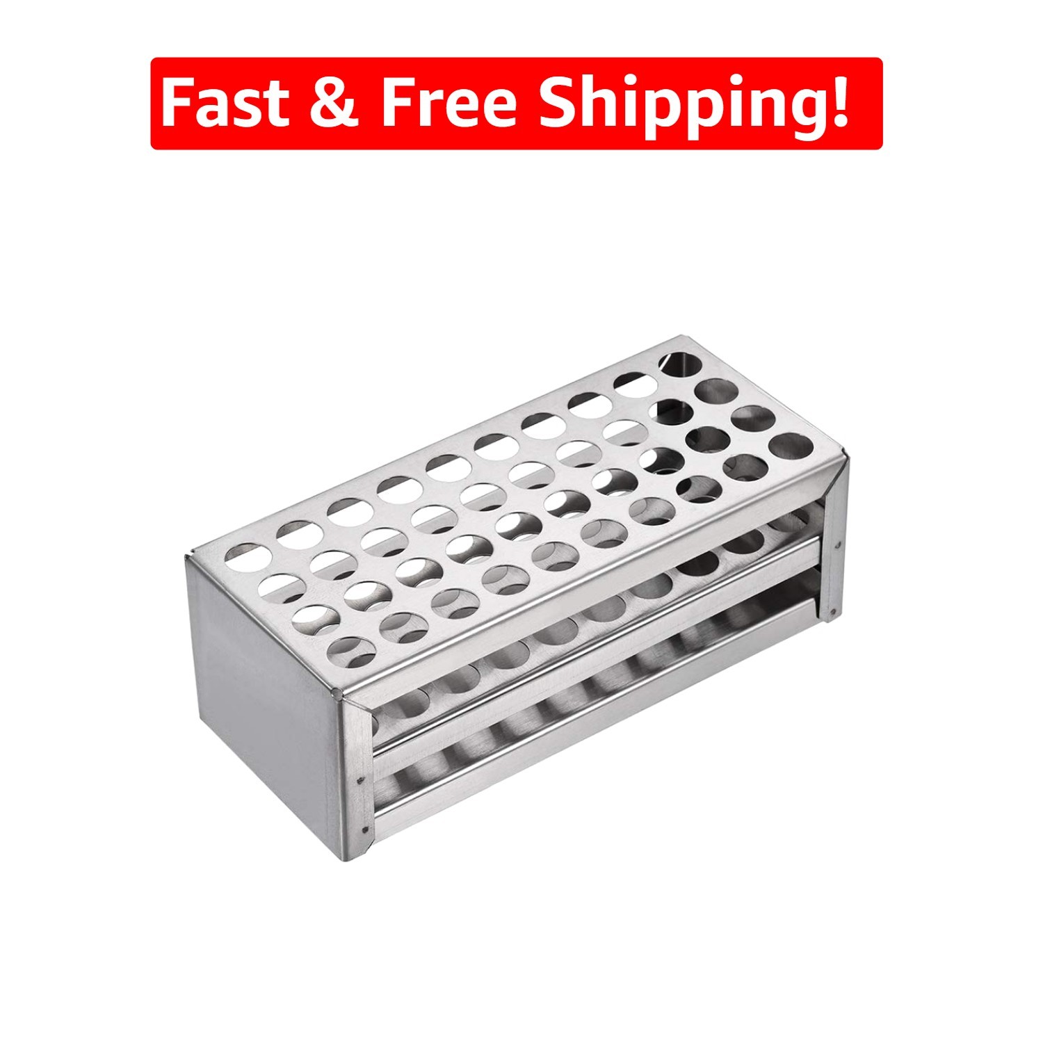 Corrosion-Resistant 40 Hole Tube Stand – Elegant Stainless Steel Design