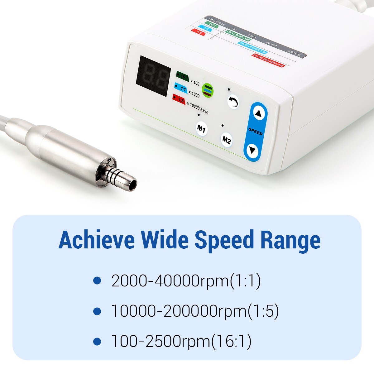 Micromotor LED eléctrico sin cepillo dental spray interno tipo E 3.4Ncm USA