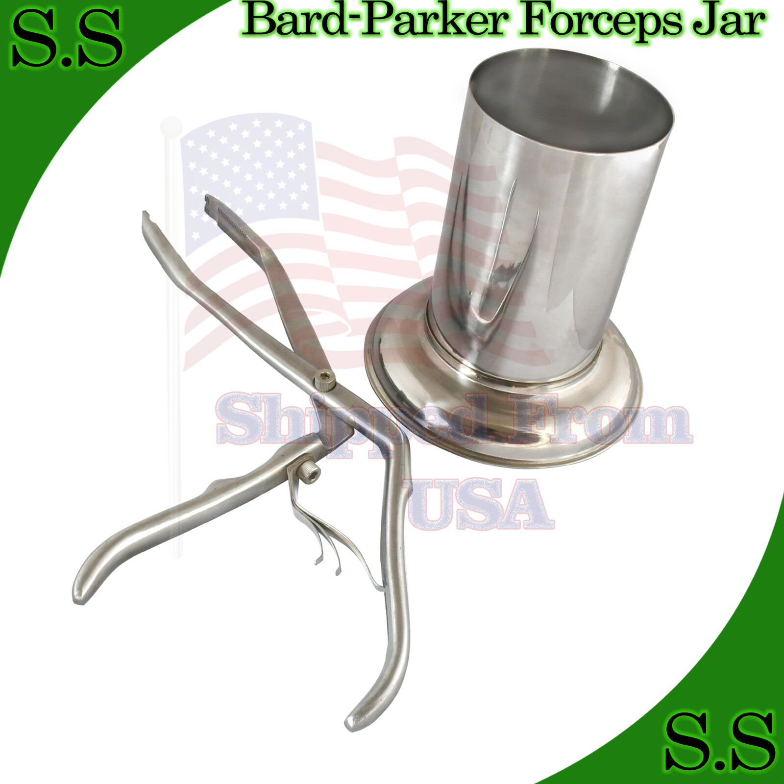Bard-Parker Transfer Forceps With Forceps Jar Surgical Instruments DS-1447