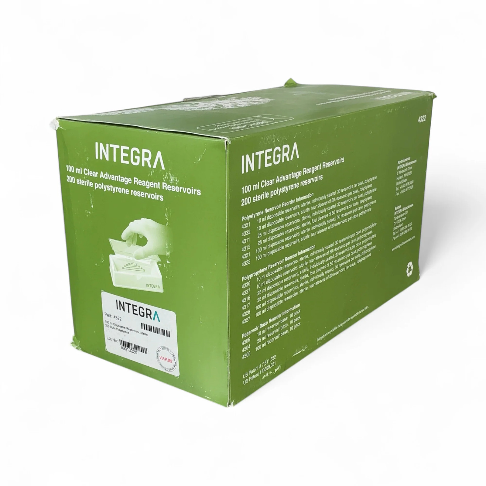 Integra 4322 100mL Clear Advantage Reagent Reservoirs New Open Box (Best Offer!)