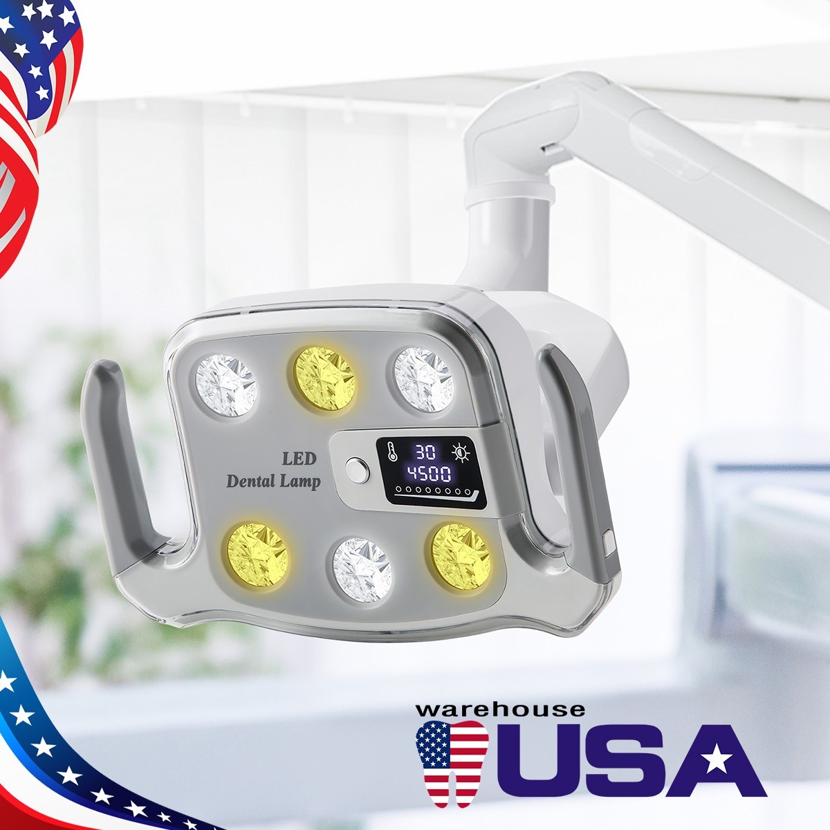 9W Dental 6 LED Lamp Oral Light Lamp For Unit Chair with LCD Display P116