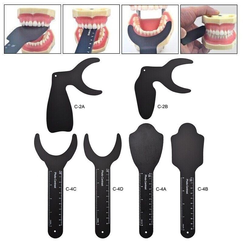 6Pcs Dental Black Background Board Photography Contraster Photo Contrast Set/Kit