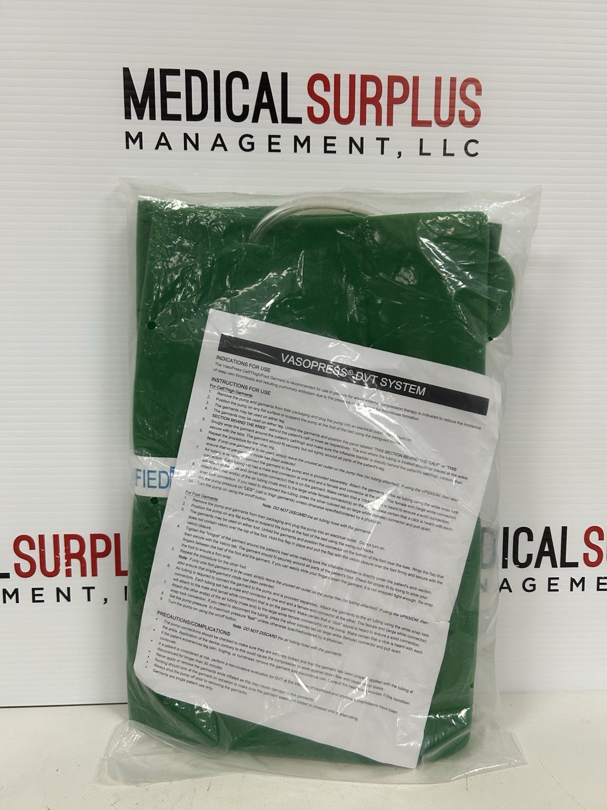 VasoPress DVT System Calf Garment Extra Large, VP501BG Green, 1 PAIR