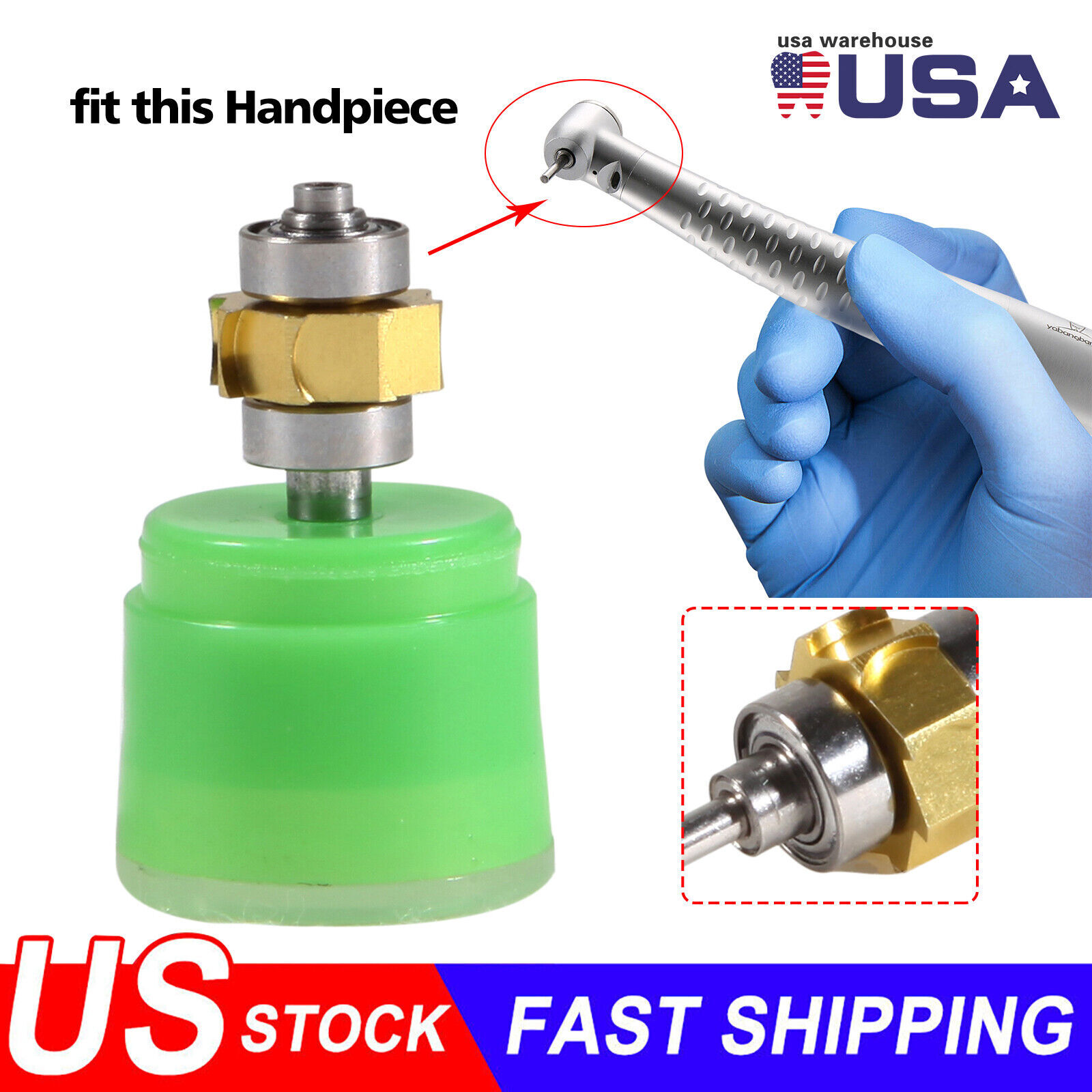 Dental Cartridge Rotor for YBB Standard Head High Speed Handpiece GB4 YB6 YBNK4