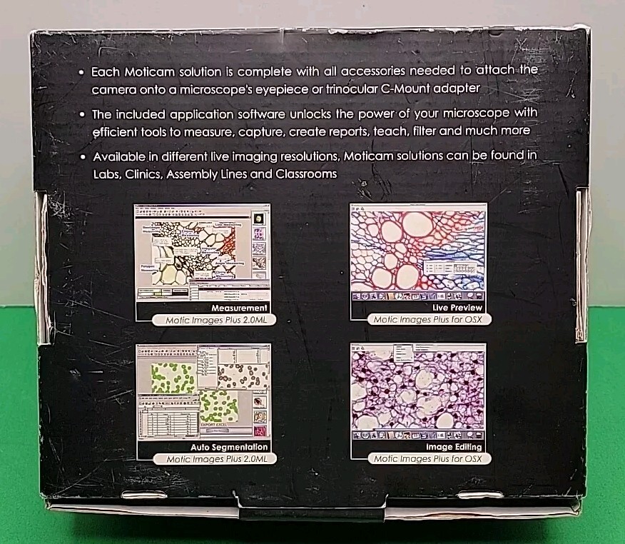 Motic Moticam 1000 Digital Microscopy 1.3MP USB2.0 Camera & Lenses Plus.