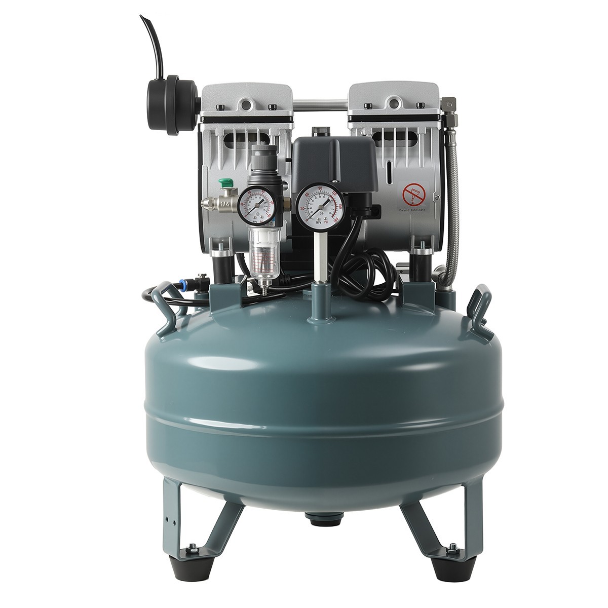 24L Portable Dental Air Compressor Oil Free Silent Air Pump 600W 118 L/min