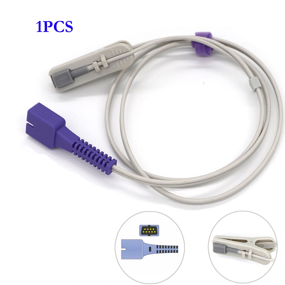 Adult Ear Clip 9Pin SpO2 Sensor Probe Fit for Nellcor Oximeter Pulse Probe 1/2PC