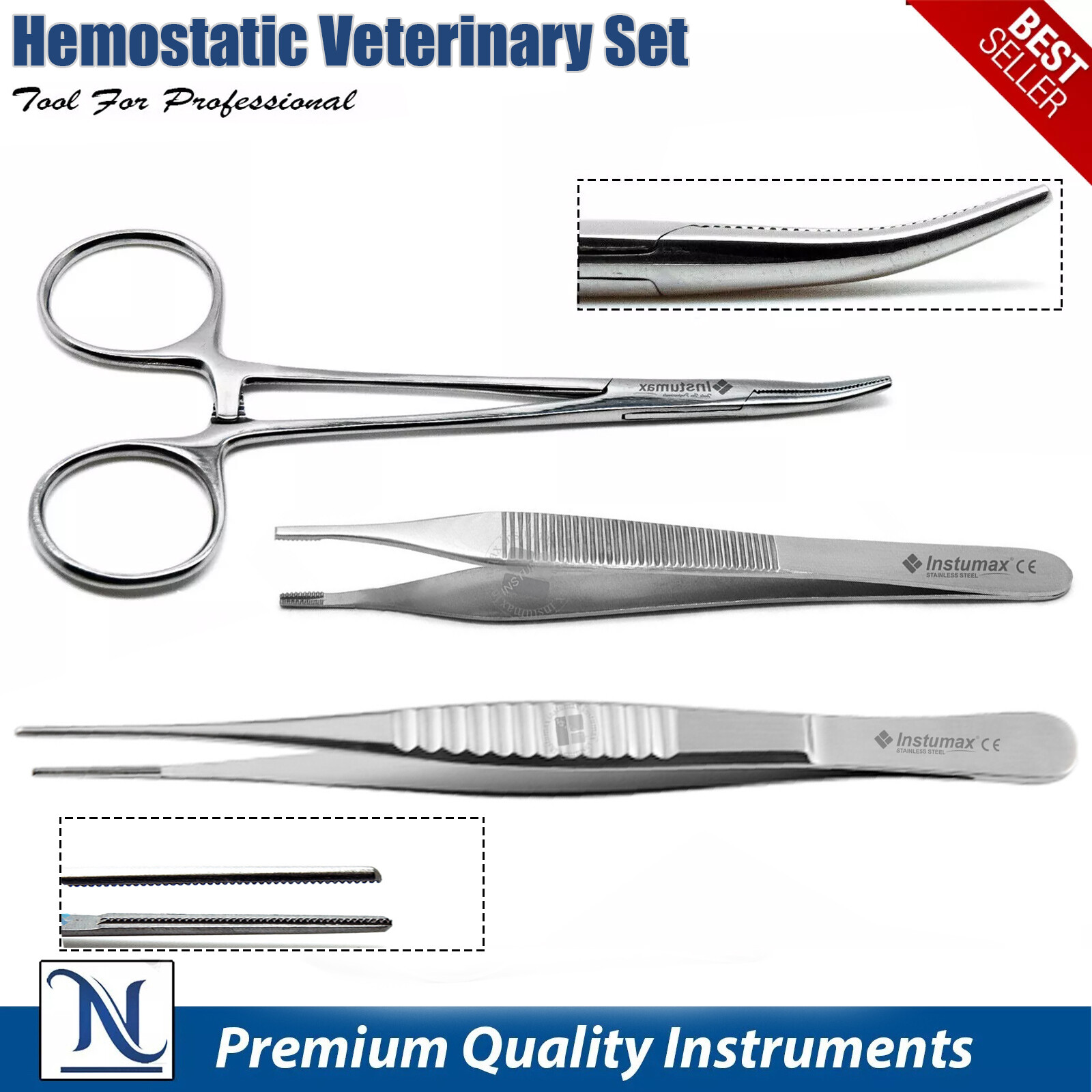 Mosquito Forceps Needle Holders Suture Vets Vascular DeBakey forceps Adson Brown