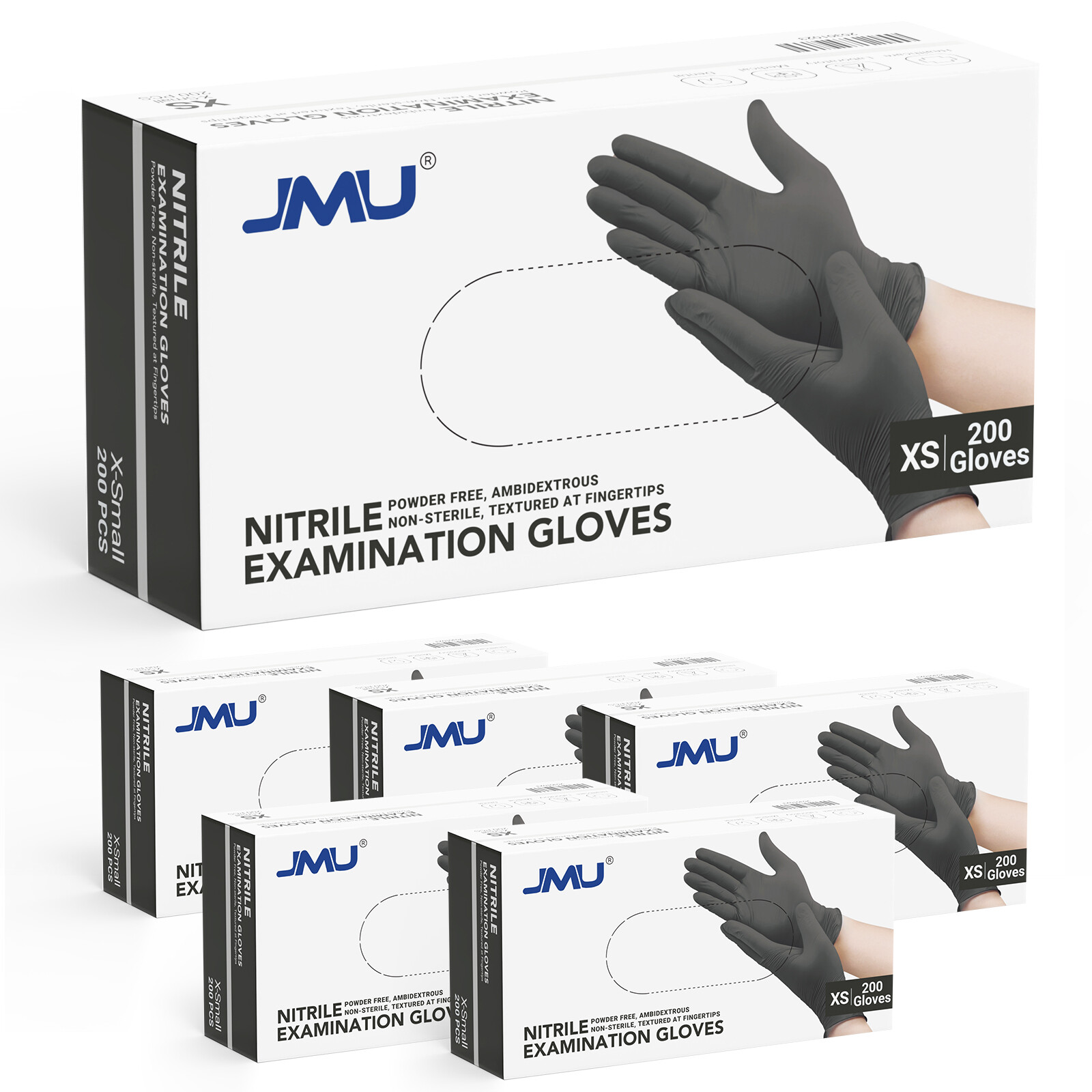 2000PCS 3.5 Mil Nitrile Exam Gloves S Size Latex-Free Medical Grade Glove