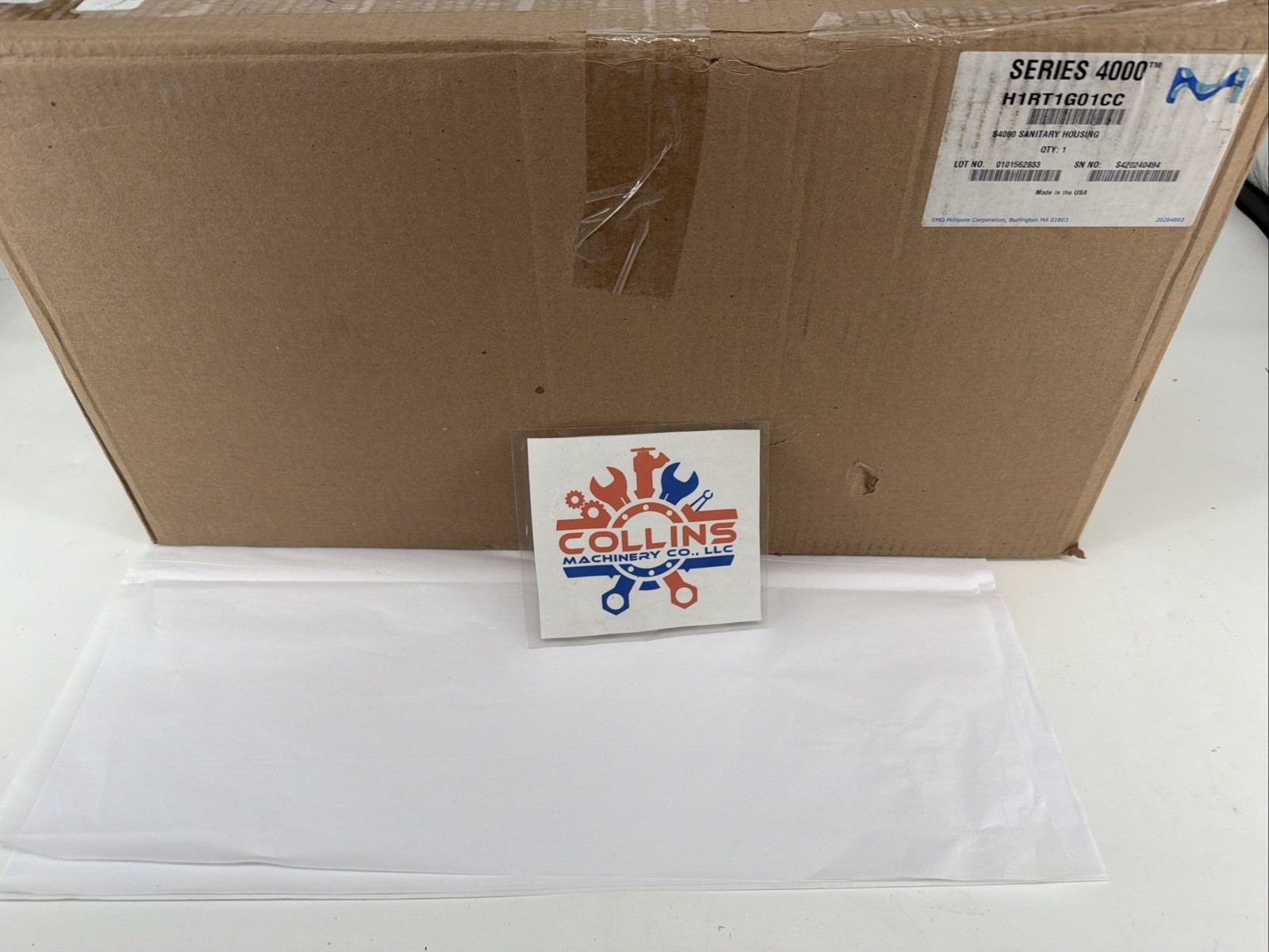 Millipore H1RT1G01CC Single-Round T-Line Sanitary Filter Housing, S4000, 10in